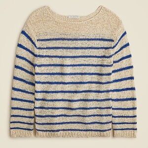 J Crew Montauk pullover sweater in stripe‎ Medium